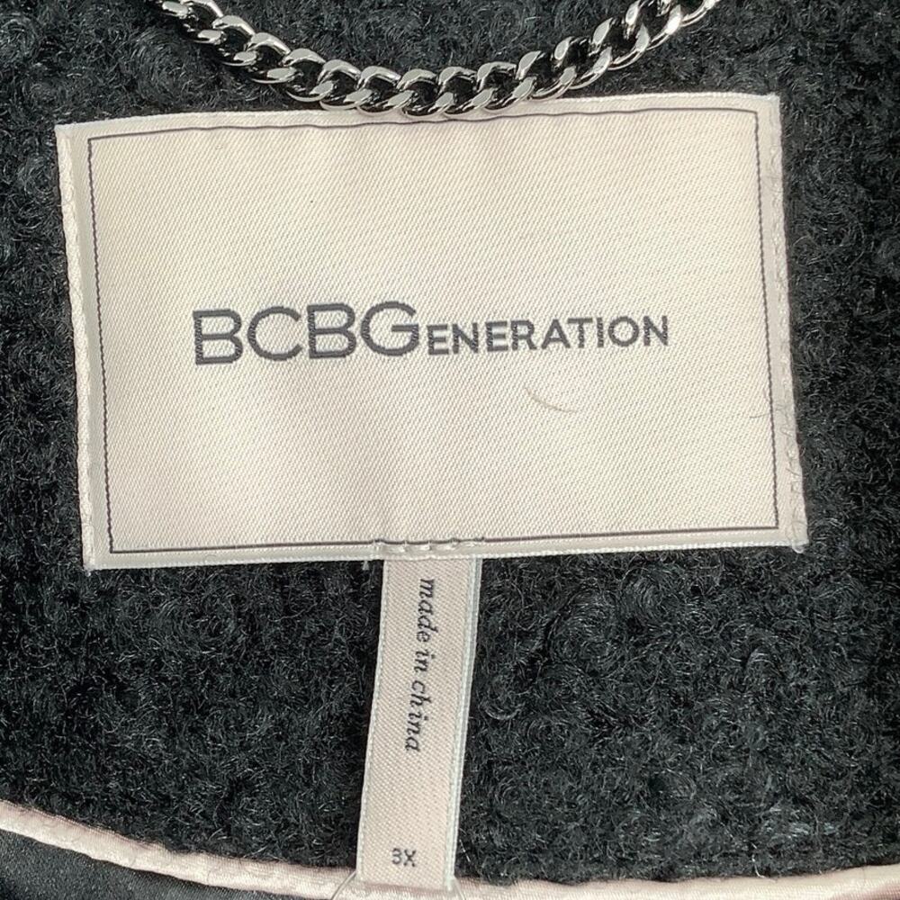 Bcbgeneration 3x Black Double Breasted Boucl Coat… - image 5